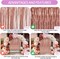2 Pack 3.3 x 9.9 ft Rose Gold Foil Fringe Backdrop Curtain, Streamer Backdrop Curtains, Streamers Birthday Party Decorations, Tinsel Curtain for Parties, Photo Booth Backdrops, Party Décor